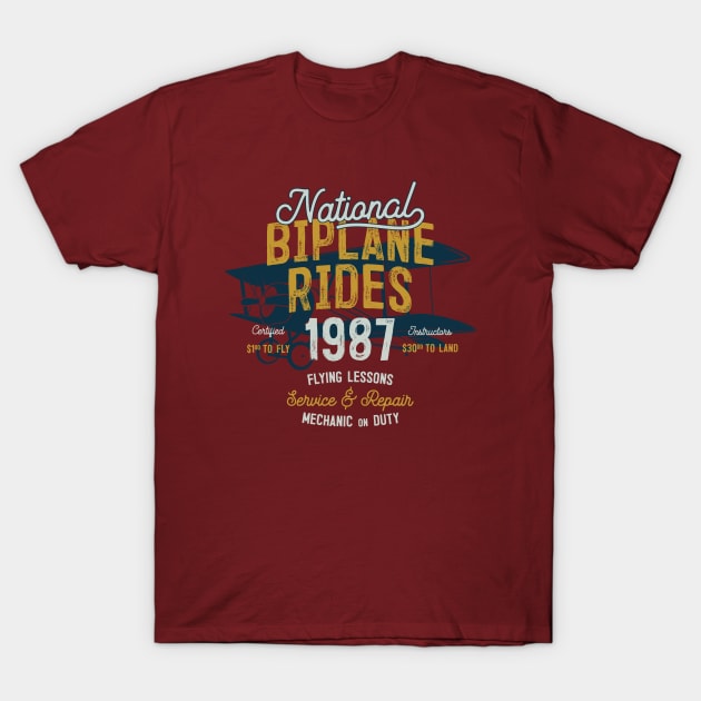 National Biplane Rides T-Shirt by CB Creative Images
